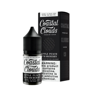 Coastal Clouds Salt Nicotine Vape Juice 35 Mg 30 Ml Apple Peach Strawberry