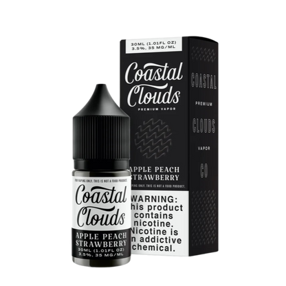 Coastal Clouds Salt Nicotine Vape Juice 35 Mg 30 Ml Apple Peach Strawberry