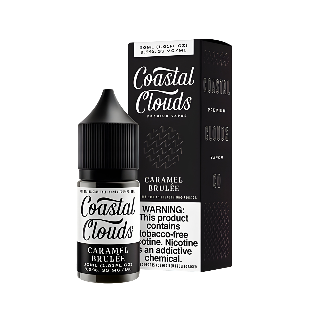Coastal Clouds Salt Nicotine Vape Juice 35 Mg 30 Ml Caramel Brulee