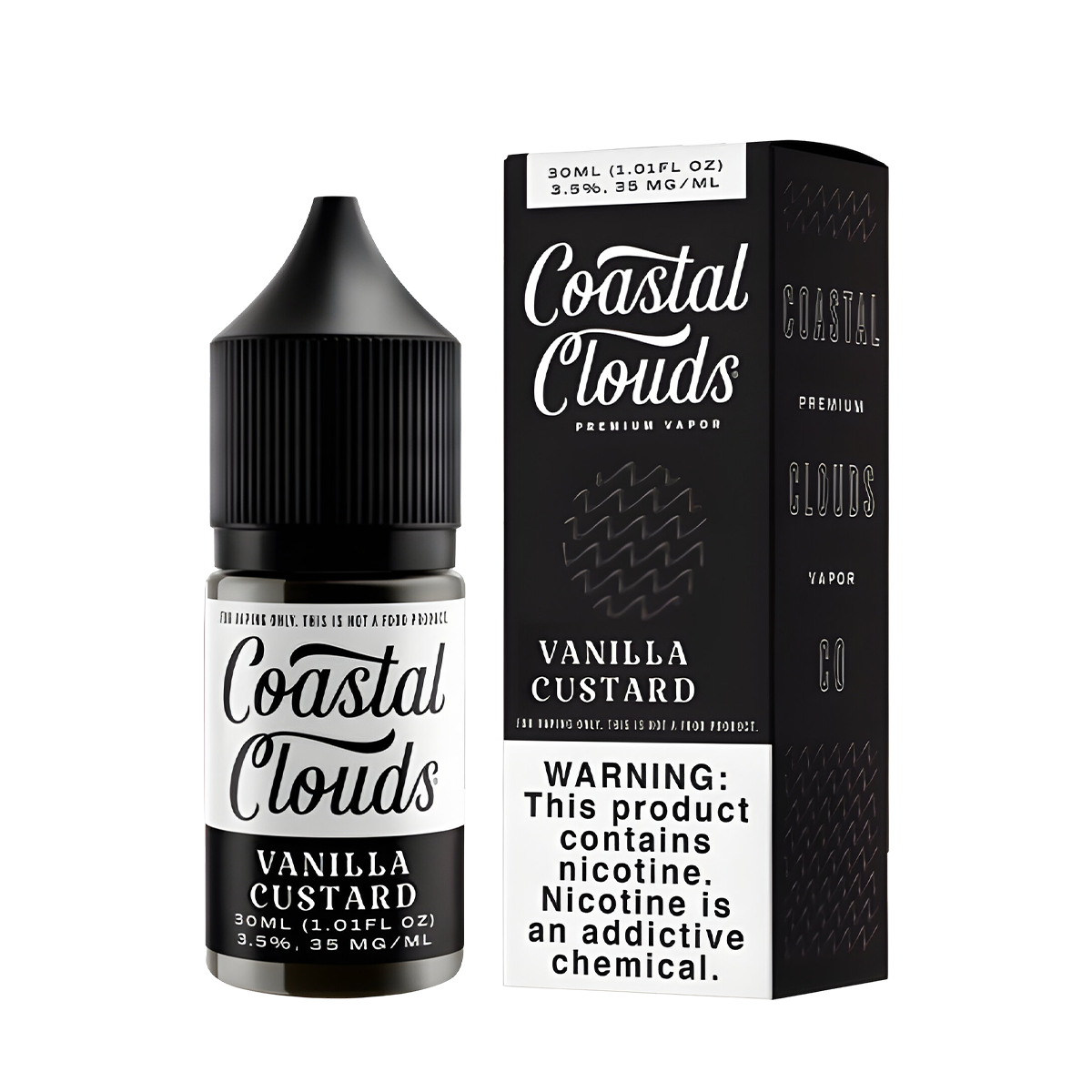 Coastal Clouds Salt Nicotine Vape Juice 35 Mg 30 Ml Vanilla Custard