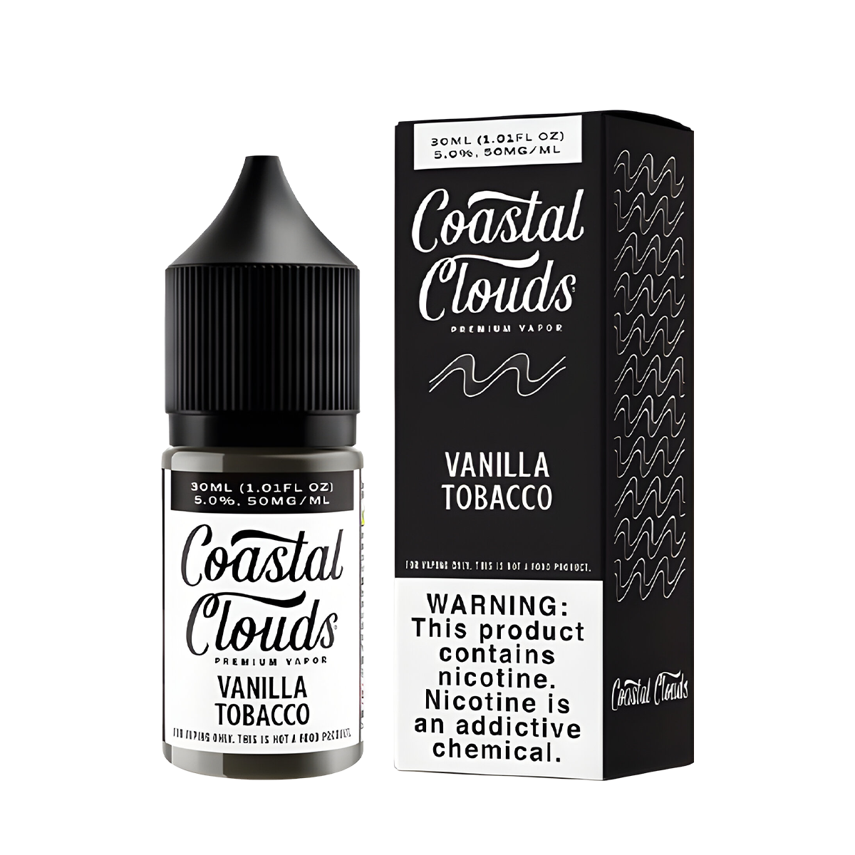 Coastal Clouds Salt Nicotine Vape Juice 50 Mg 30 Ml Vanilla Tobacco