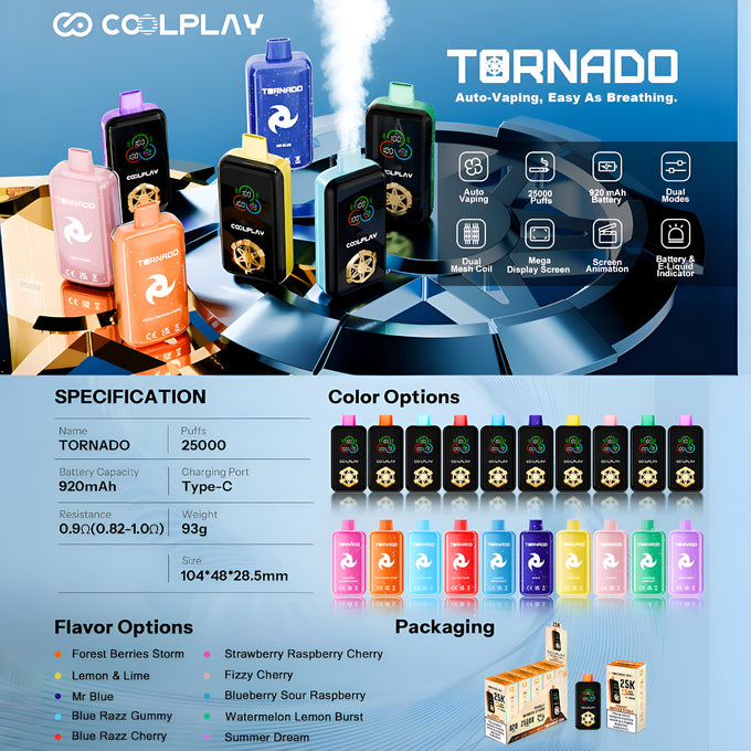 Coolplay Tornado 25K Disposable Vape