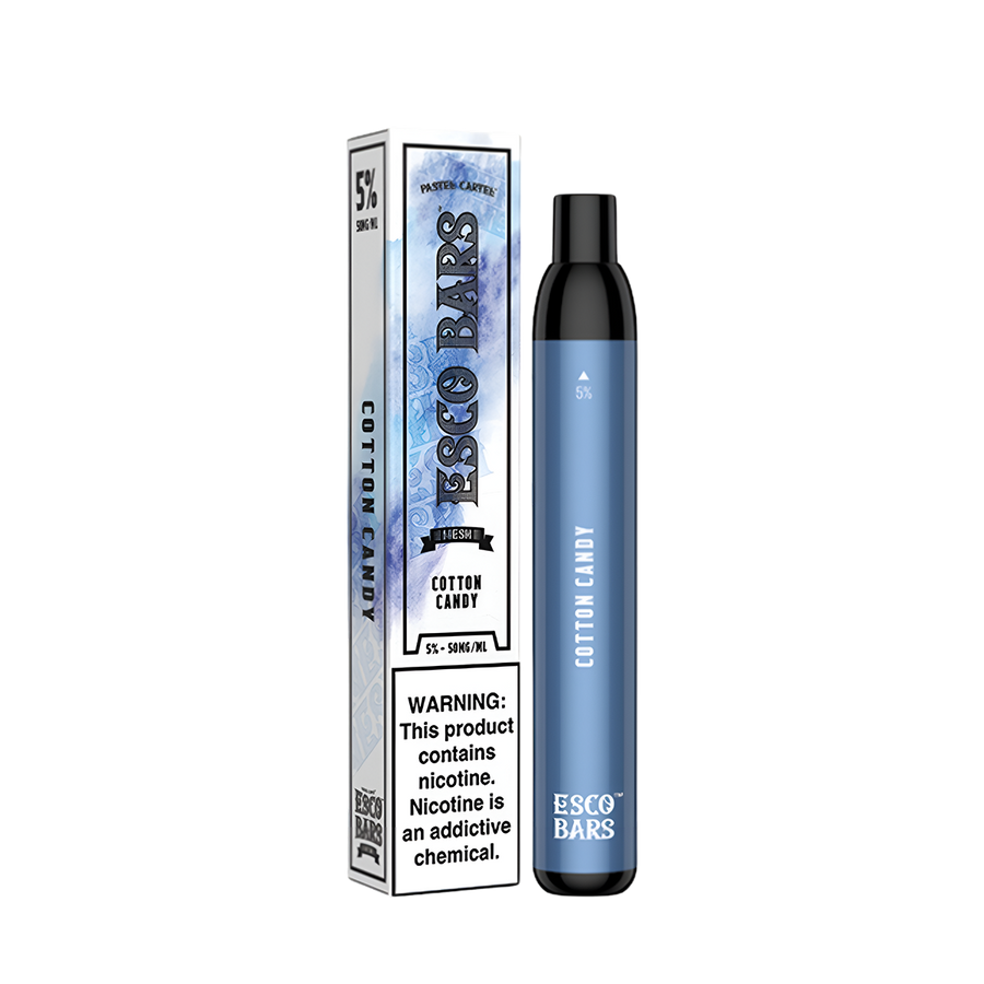 Esco Bar Mesh 2500 Disposable Vape - 5% Nicotine Blue Razz Cotton Candy