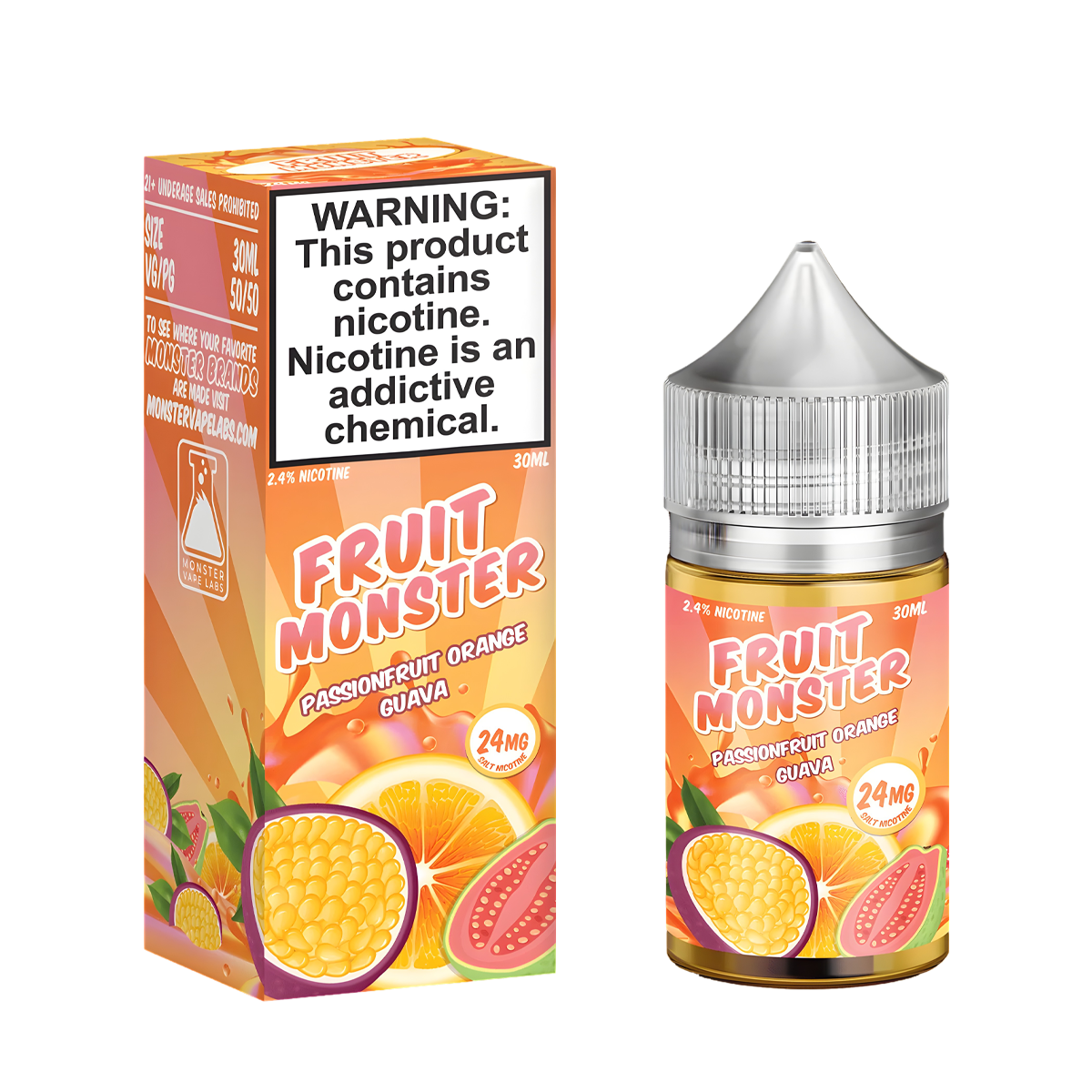 Fruit Monster Salt Nicotine Vape Juice 24 Mg 30 Ml Hawaiian POG