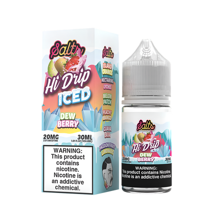 Hi Drip Iced Salt Nicotine Vape Juice 20 Mg 30 Ml Dew Berry Iced