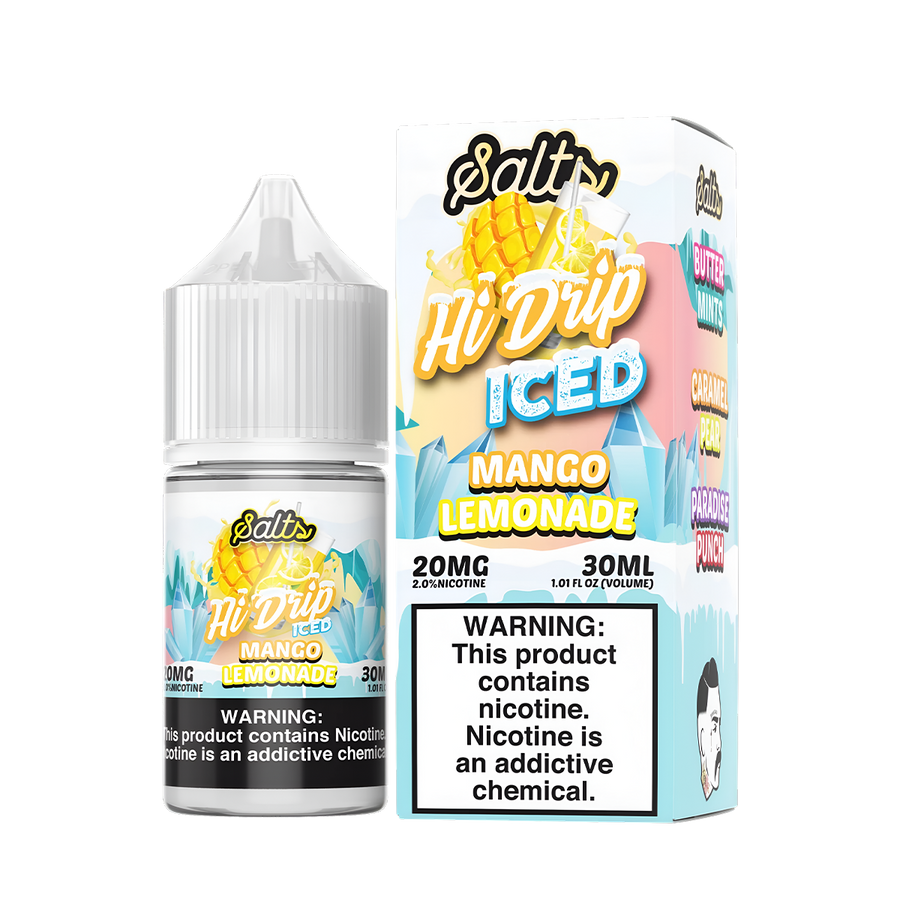 Hi Drip Iced Salt Nicotine Vape Juice 20 Mg Mango Lemonade Iced