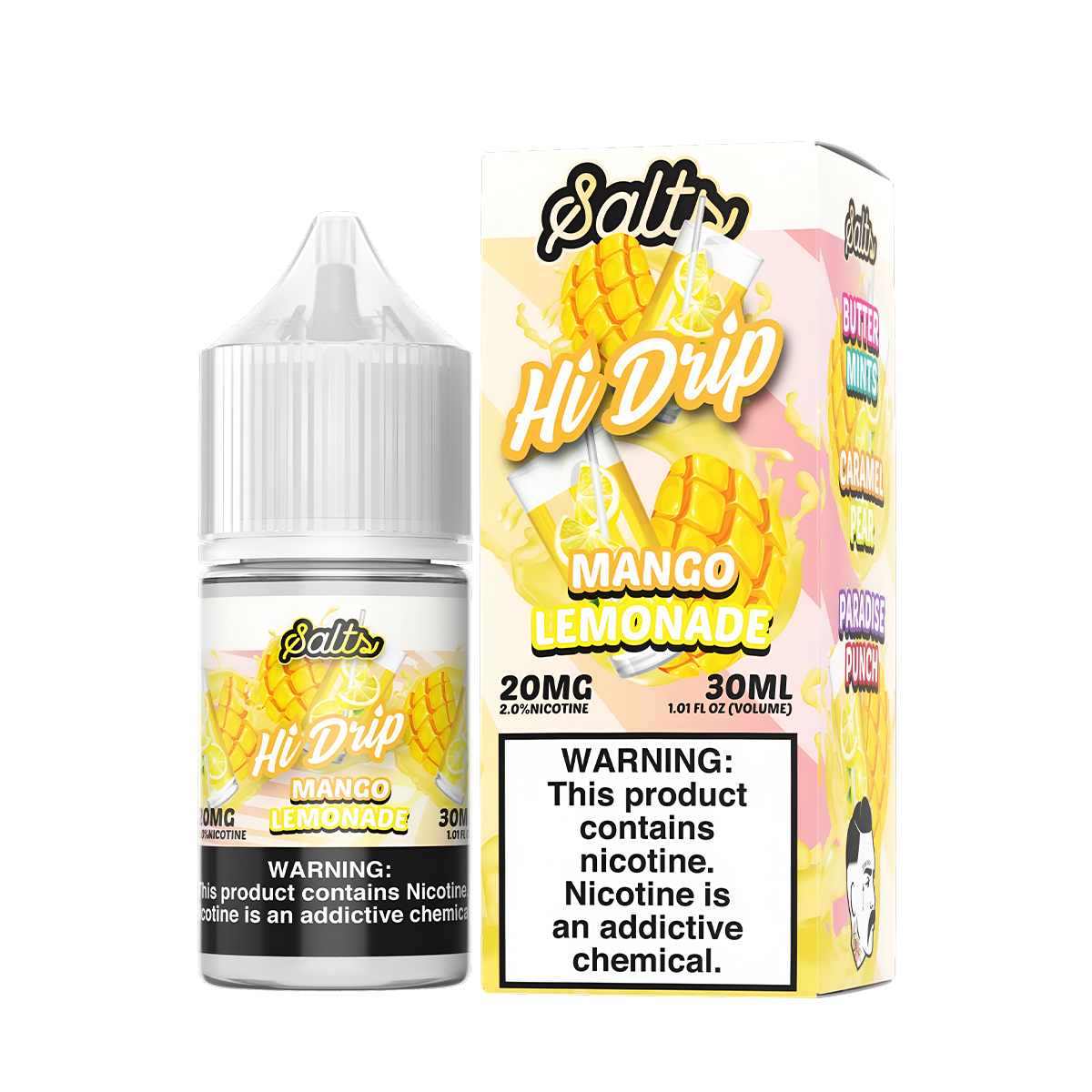Hi Drip Salt Nicotione Vape Juice 20 Mg 30 Ml Mango Lemonade