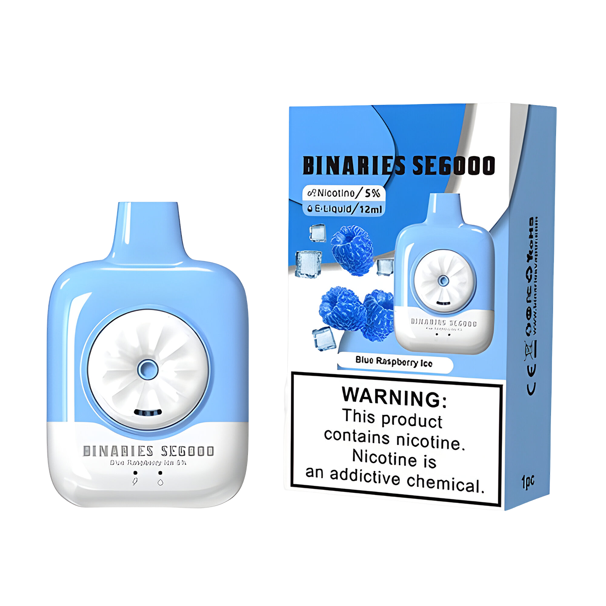HorizonTech Binaries SE6000 Disposable Vape Blue Raspberry Ice  