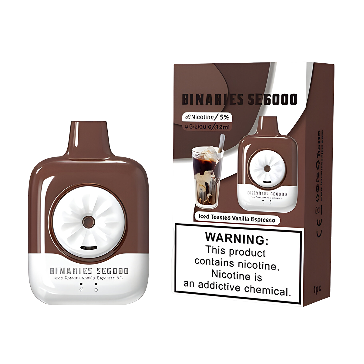 HorizonTech Binaries SE6000 Disposable Vape Iced Toasted Vanilla Espresso  