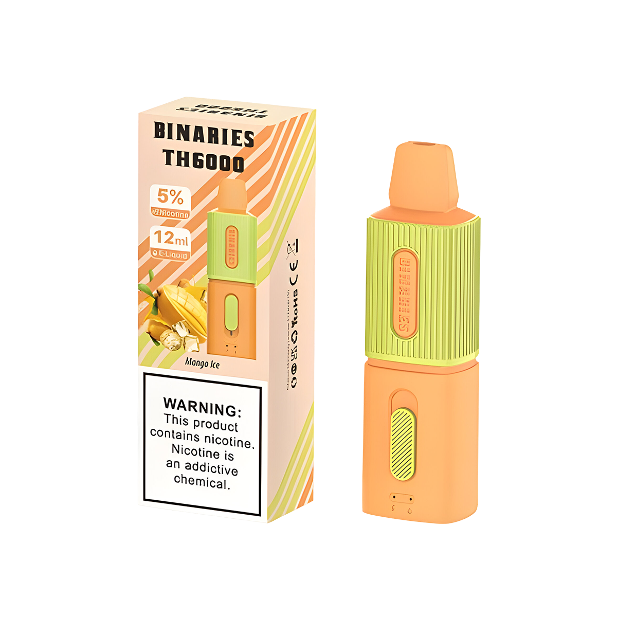 HorizonTech Binaries TH6000 Disposable Vape Mango Ice  