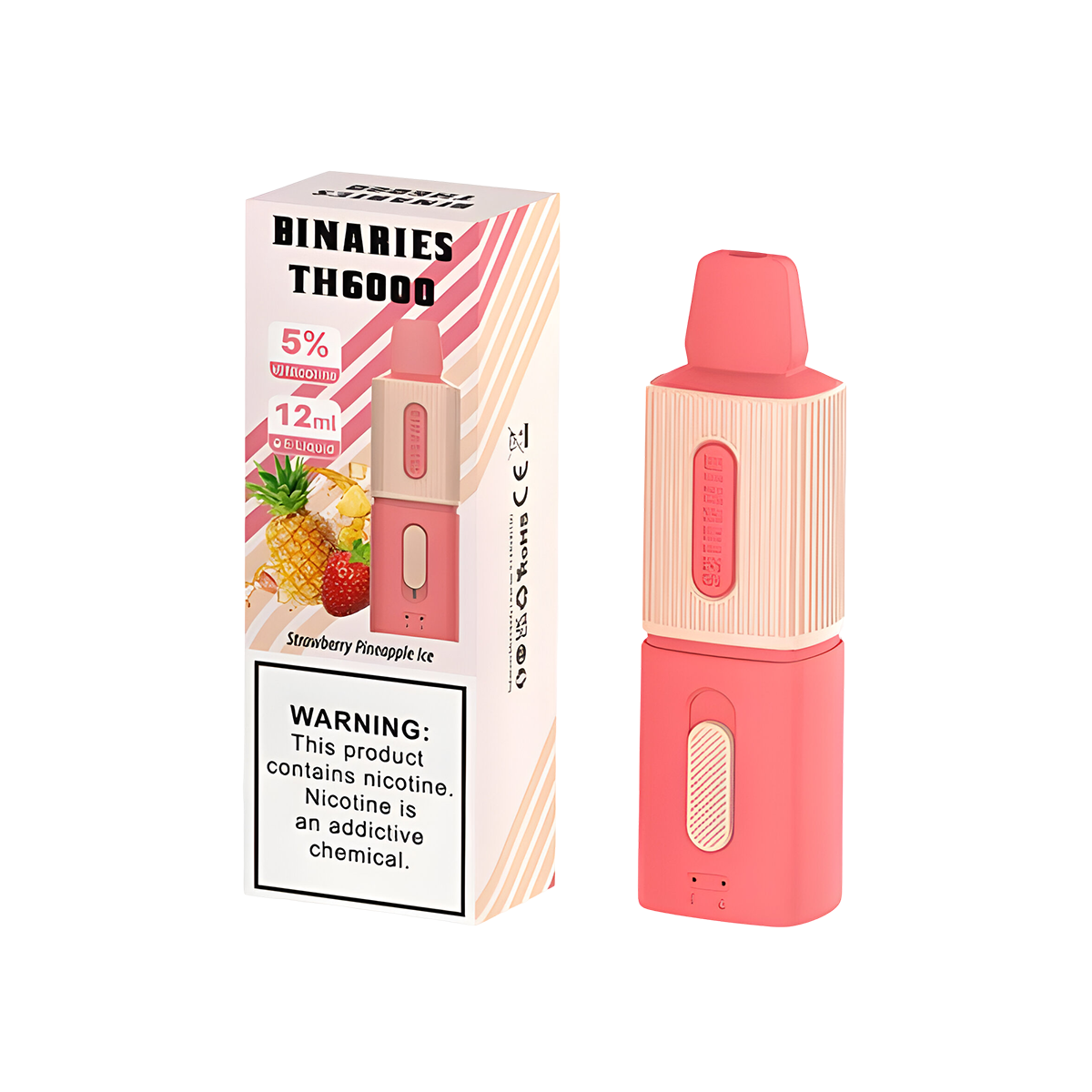 HorizonTech Binaries TH6000 Disposable Vape Strawberry Pineapple Ice  