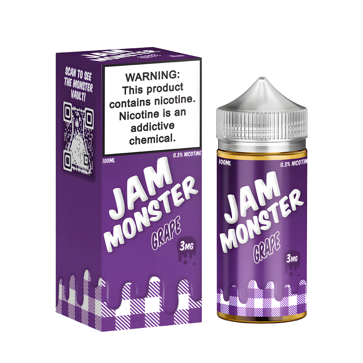 Jam Monster Freebase Vape Juice 6 Mg 100 Ml Grape