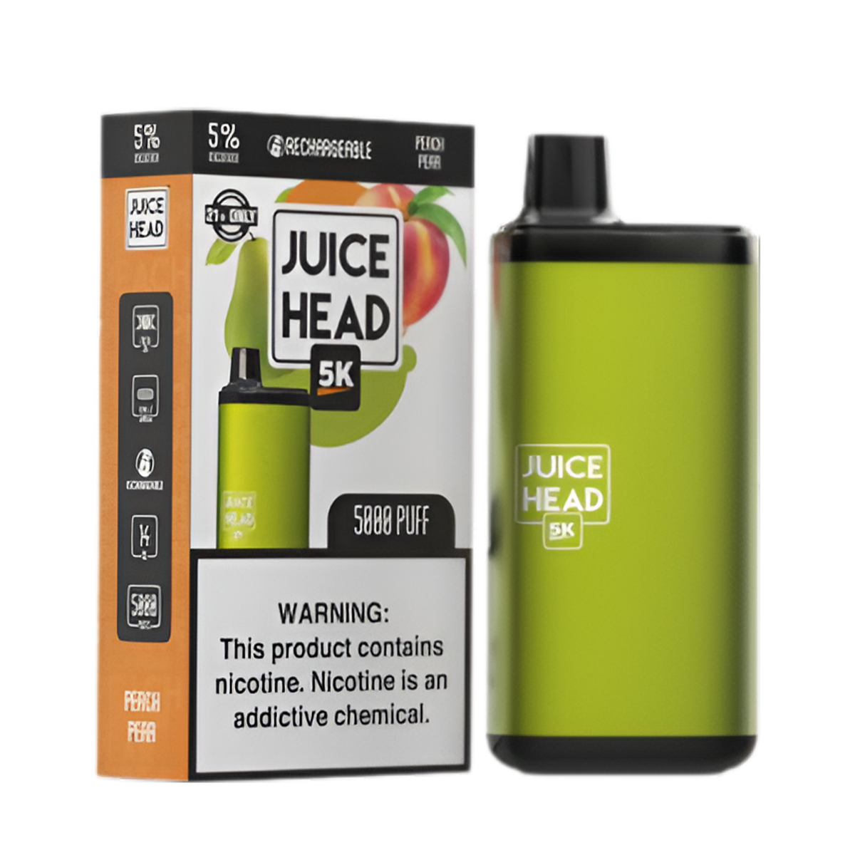Juice Head 5K Disposable Vape Peach Pear  