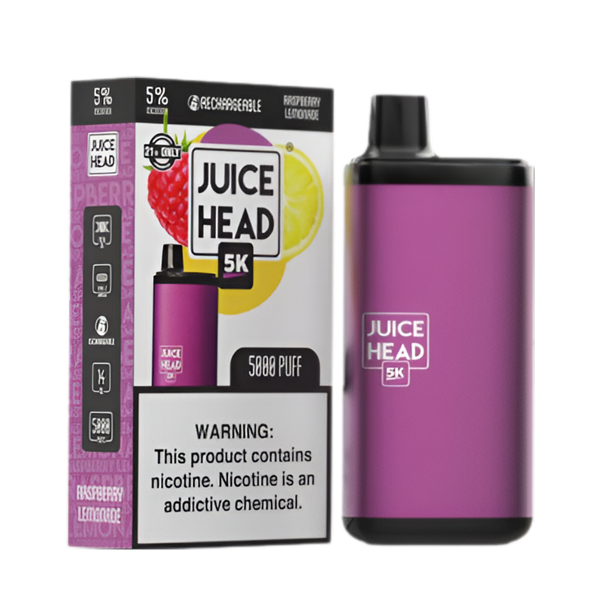 Juice Head 5K Disposable Vape Raspberry Lemonade  