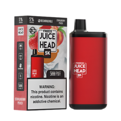 Juice Head 5K Freeze Disposable Vape Strawberry Peach Freeze  