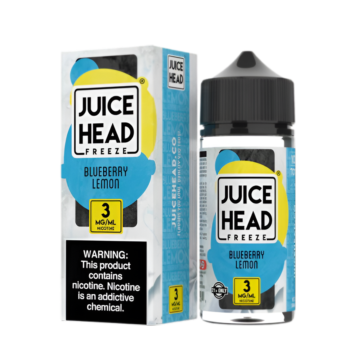 Juice Head Freeze Freebase Vape Juice 0 Mg 100 Ml Blueberry Lemon Freeze