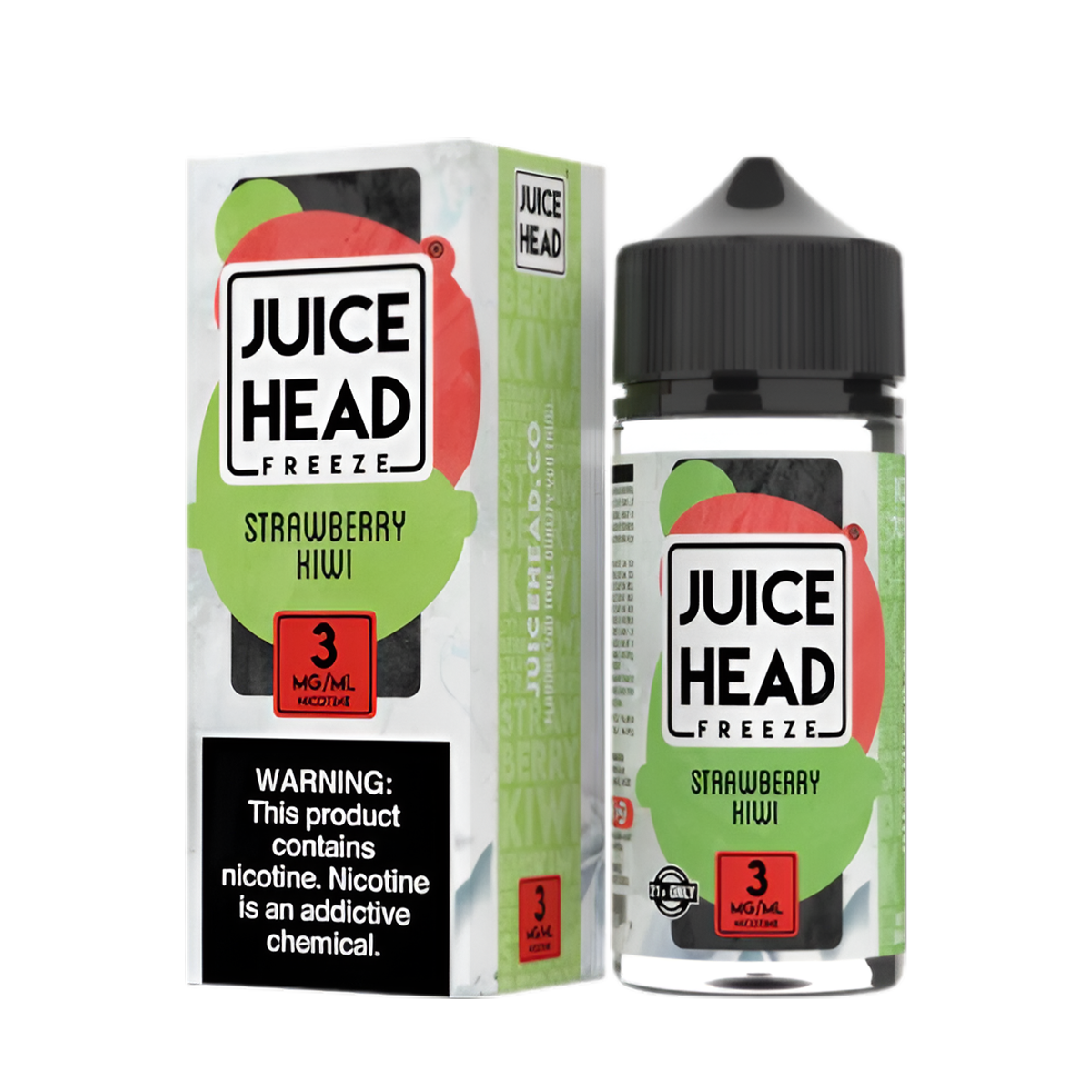 Juice Head Freeze Freebase Vape Juice 0 Mg 100 Ml Strawberry Kiwi Freeze