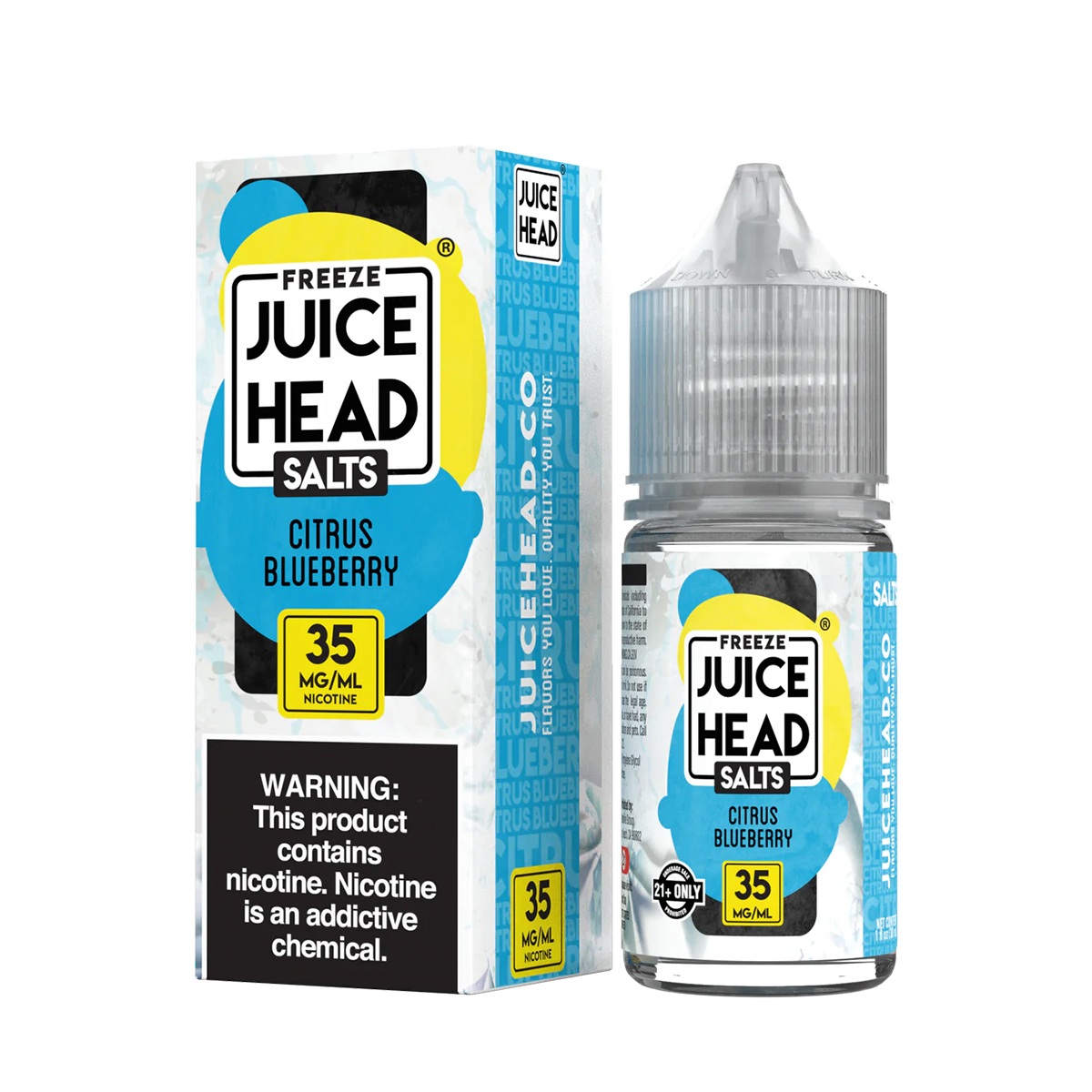 Juice Head ZTN Freeze Salt Nicotine Vape Juice 35 Mg 30 Ml Citrus Blueberry Freeze