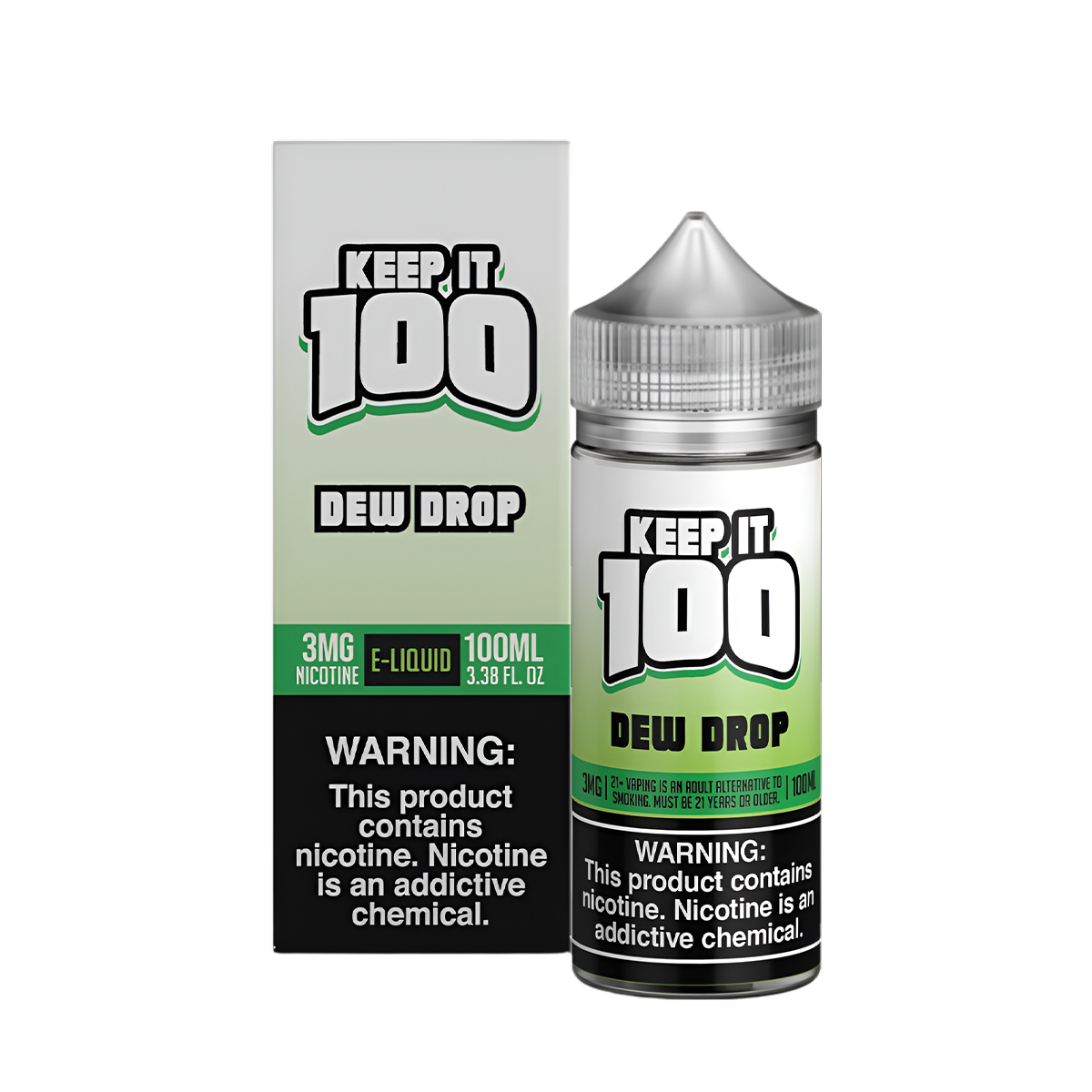Keep it 100 Original Flavors Freebase Vape Juice 0 Mg 100 Ml Dew Drop