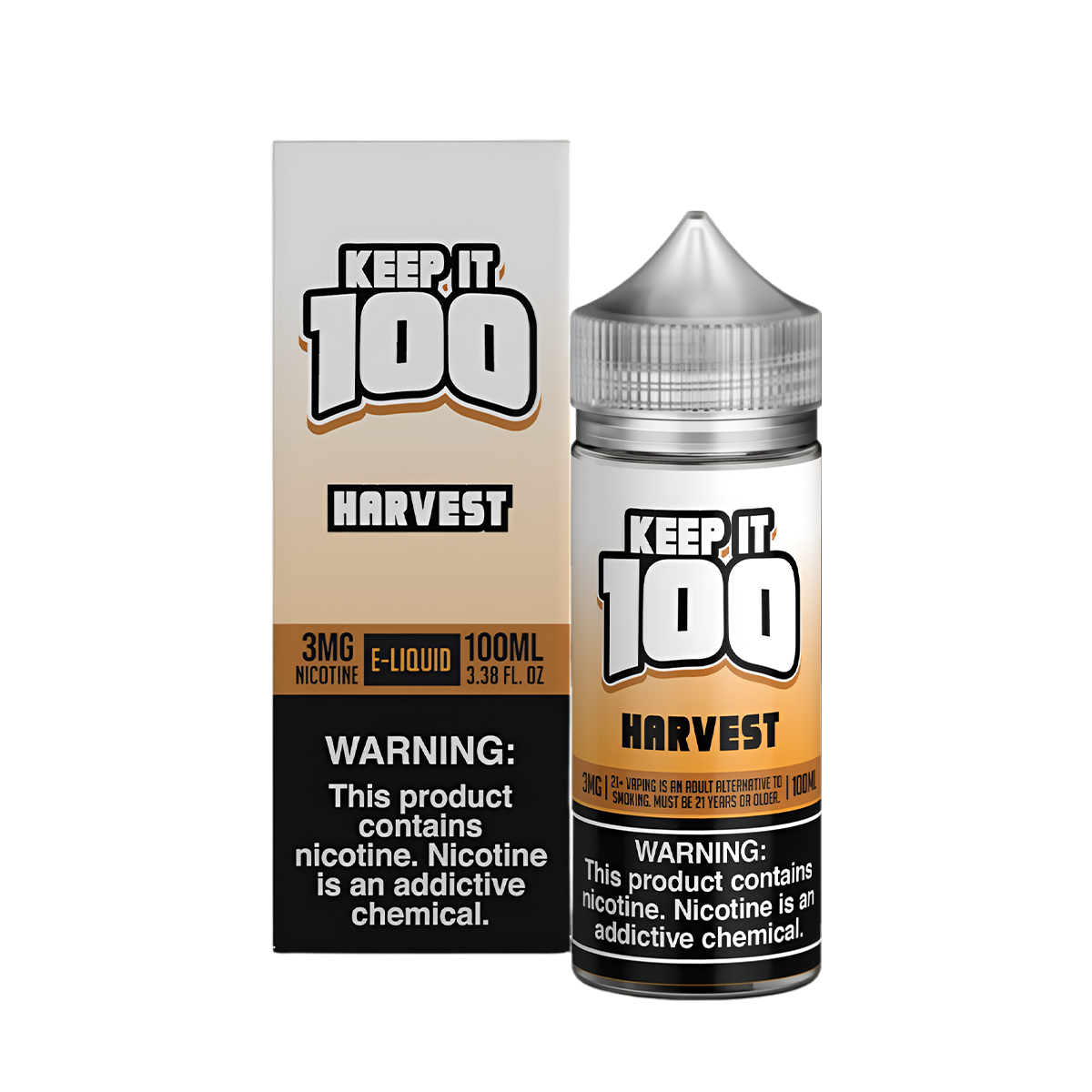Keep it 100 Original Flavors Freebase Vape Juice 0 Mg 100 Ml Harvest