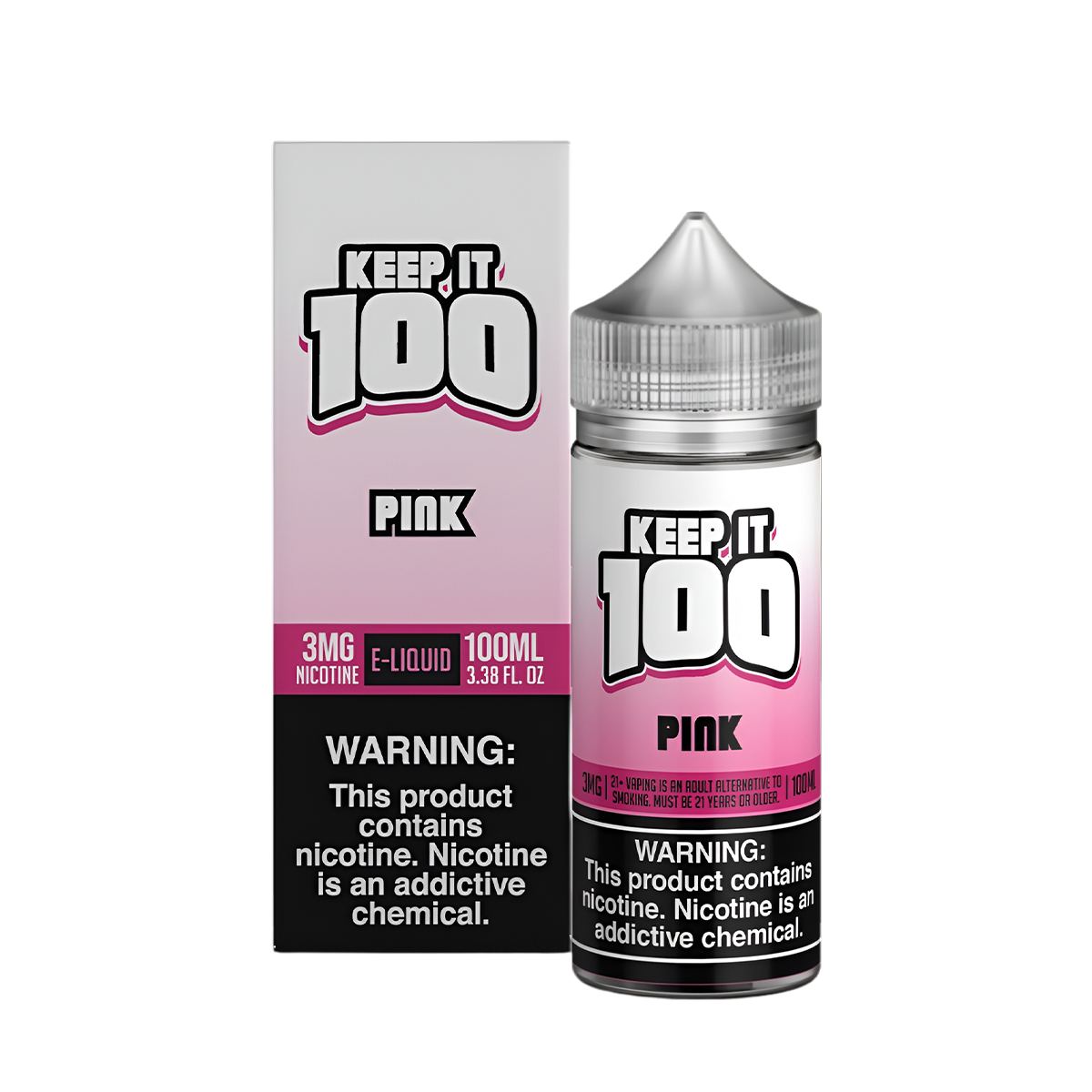 Keep it 100 Original Flavors Freebase Vape Juice 0 Mg 100 Ml Pink