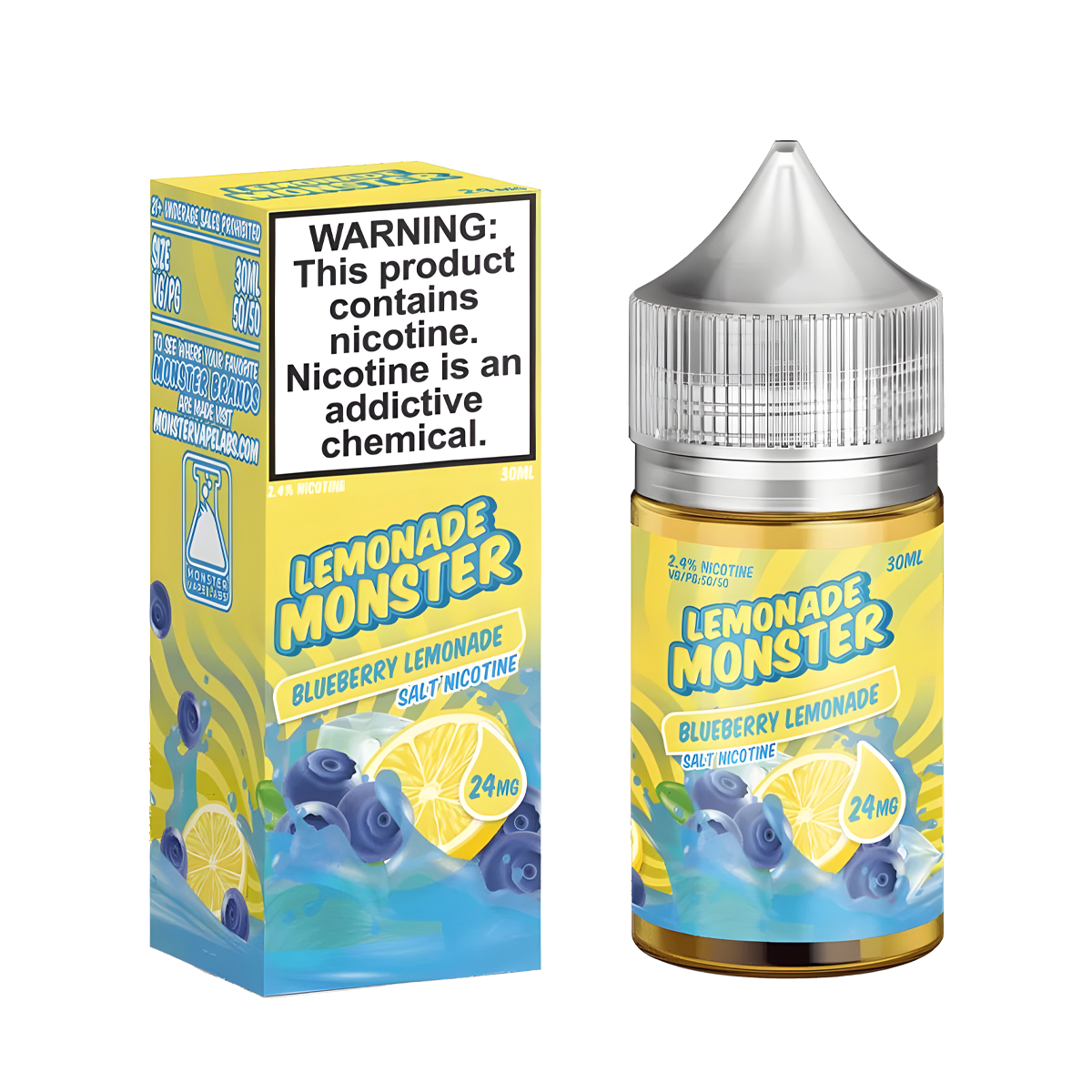 Lemonade Monster Salt Nicotine Vape Juice 24 Mg 30 Ml Blueberry Lemonade