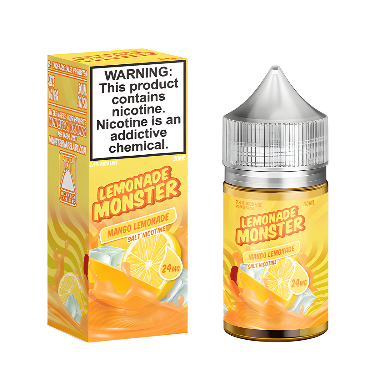 Lemonade Monster Freebase Vape Juice 0 Mg 100 Ml NTD Mango Lemonade