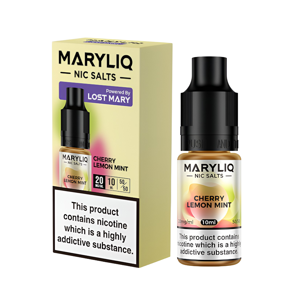Lost Mary Maryliq Salt Nicotine Vape Juice 20 Mg 10 Ml Cherry Lemon Mint