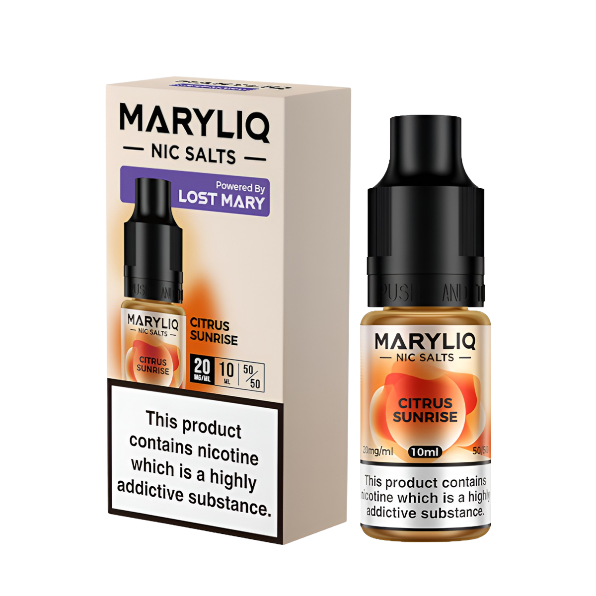Lost Mary Maryliq Salt Nicotine Vape Juice 20 Mg 10 Ml Citrus Sunrise