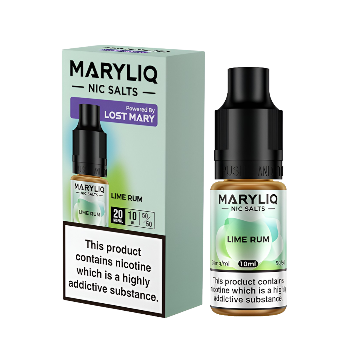 Lost Mary Maryliq Salt Nicotine Vape Juice 20 Mg 10 Ml Lime Rum
