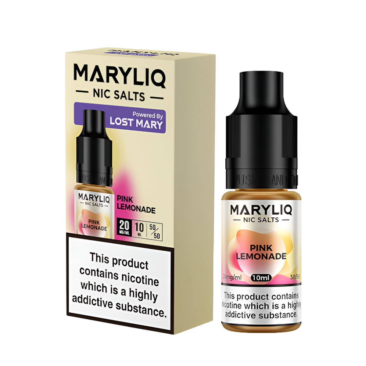 Lost Mary Maryliq Salt Nicotine Vape Juice 20 Mg 10 Ml Pink Lemonade