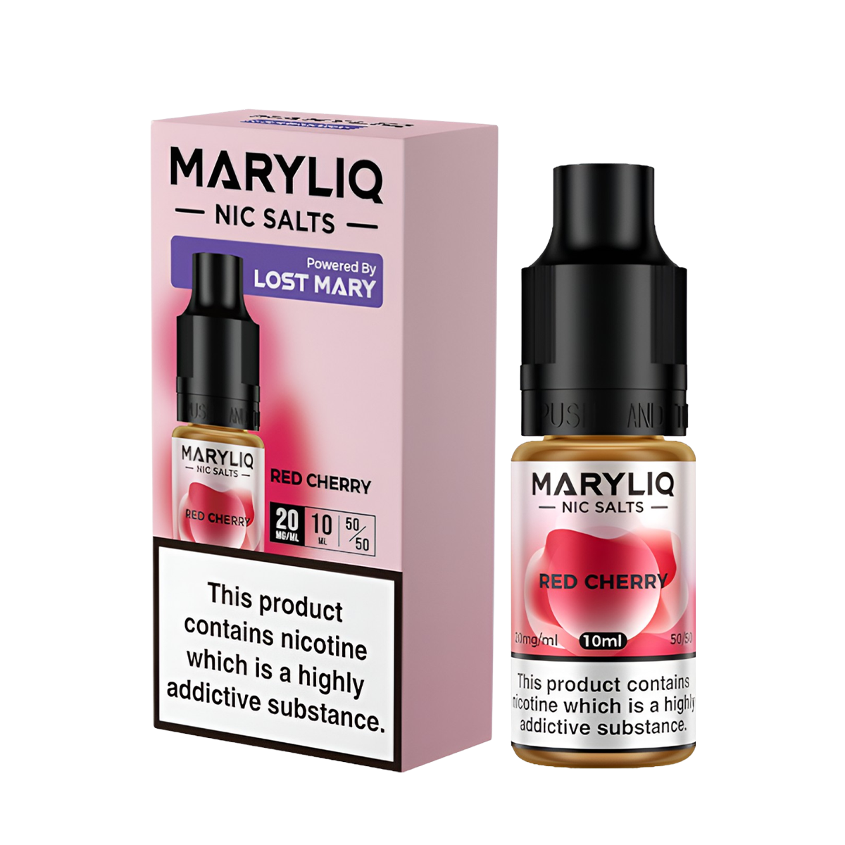 Lost Mary Maryliq Salt Nicotine Vape Juice 20 Mg 10 Ml Red Cherry