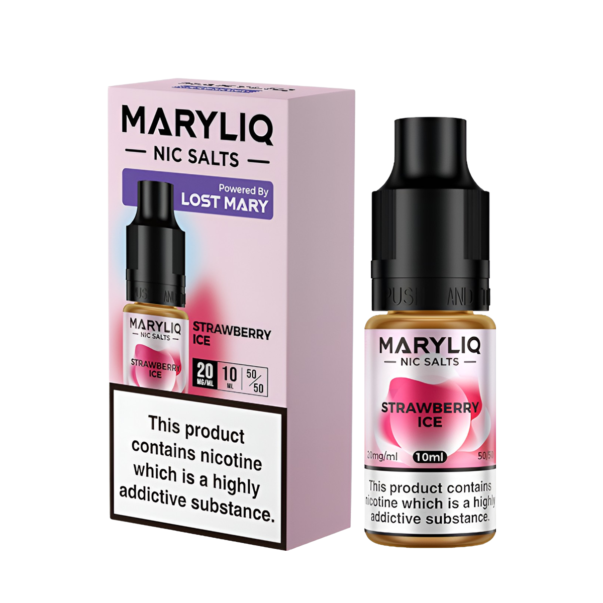 Lost Mary Maryliq Salt Nicotine Vape Juice 20 Mg 10 Ml Strawberry Ice
