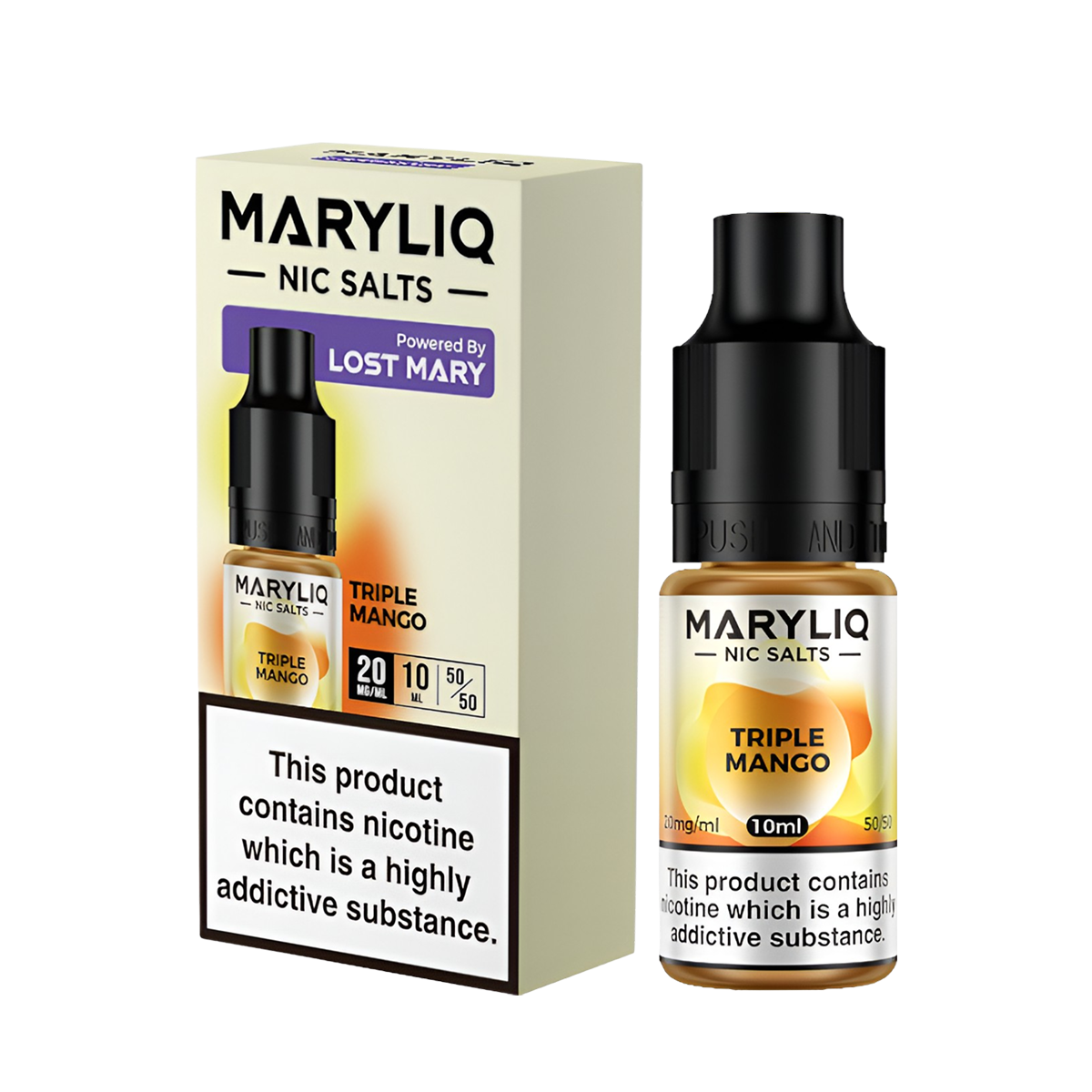 Lost Mary Maryliq Salt Nicotine Vape Juice 20 Mg 10 Ml Triple Mango