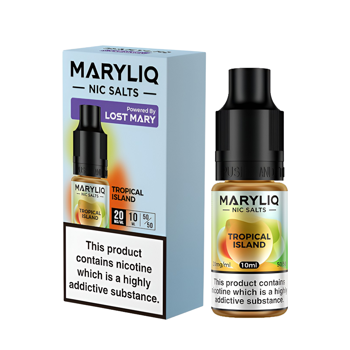Lost Mary Maryliq Salt Nicotine Vape Juice 20 Mg 10 Ml Tropical Island