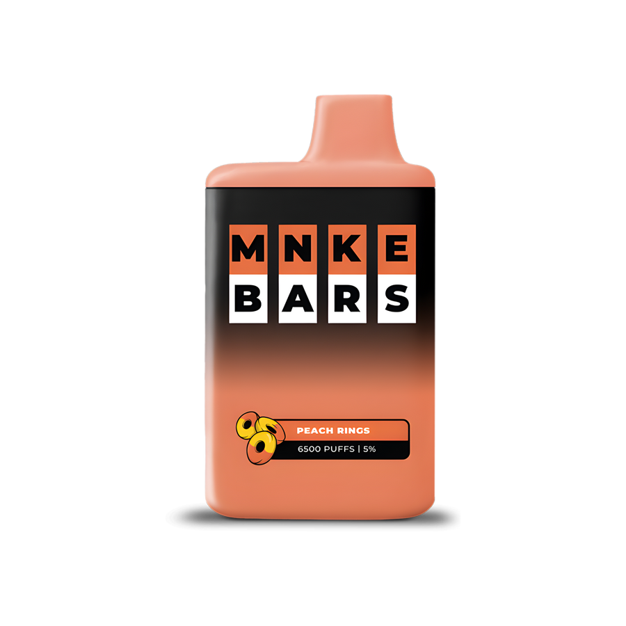 MNKE Bars 6500 Disposable Vape Peach Rings