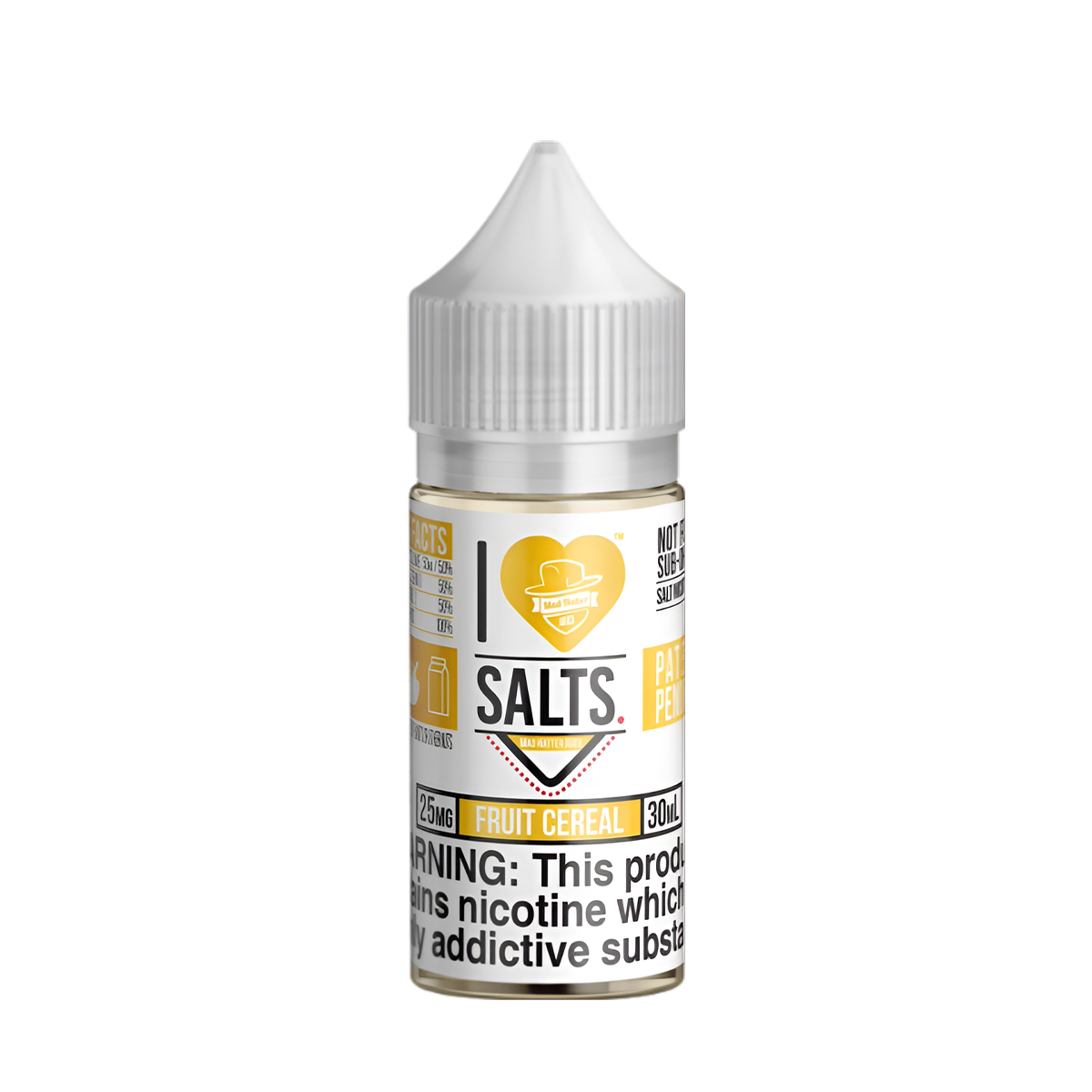 Mad Hatter I Love Salt Nicotine Vape Juice 25 Mg 30 Ml Fruit Cereal