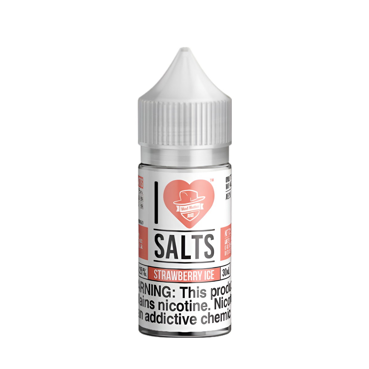 Mad Hatter I Love Salt Nicotine Vape Juice 25 Mg 30 Ml Strawberry Ice