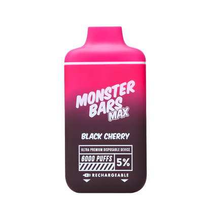Monster Bars MAX 6000 Disposable Vape Black Cherry Jam  