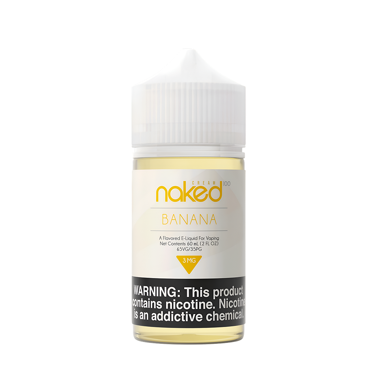 Naked 100 Cream Freebase Vape Juice 0 Mg 60 Ml Banana Cream