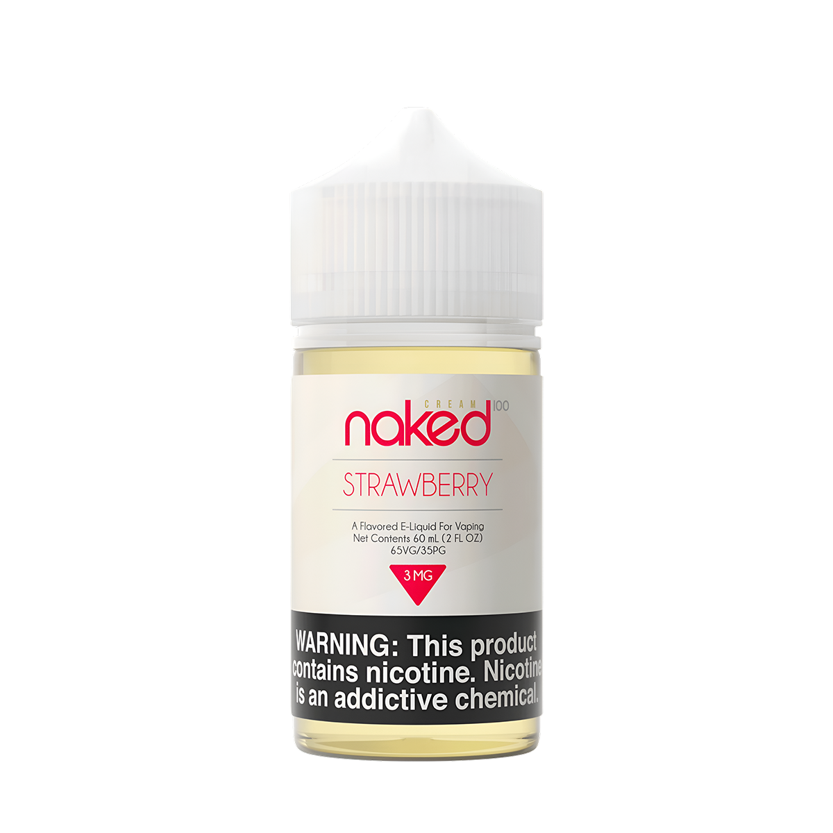 Naked 100 Cream Freebase Vape Juice 0 Mg 60 Ml Strawberry Cream
