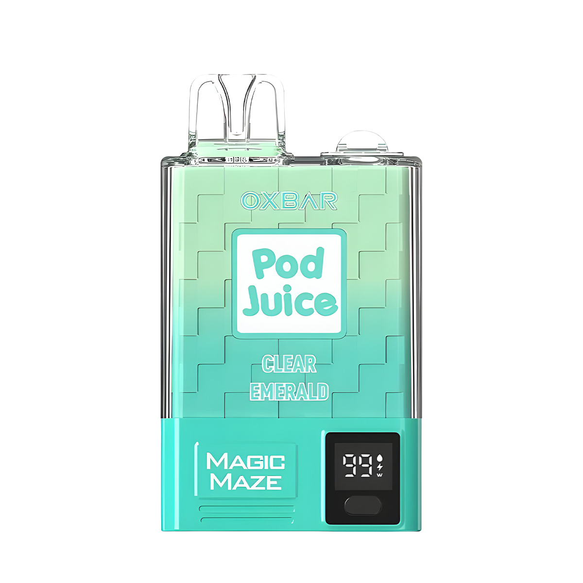 OXBAR x Pod Juice Magic Maze Pro Disposable Vape Clear Emerald  