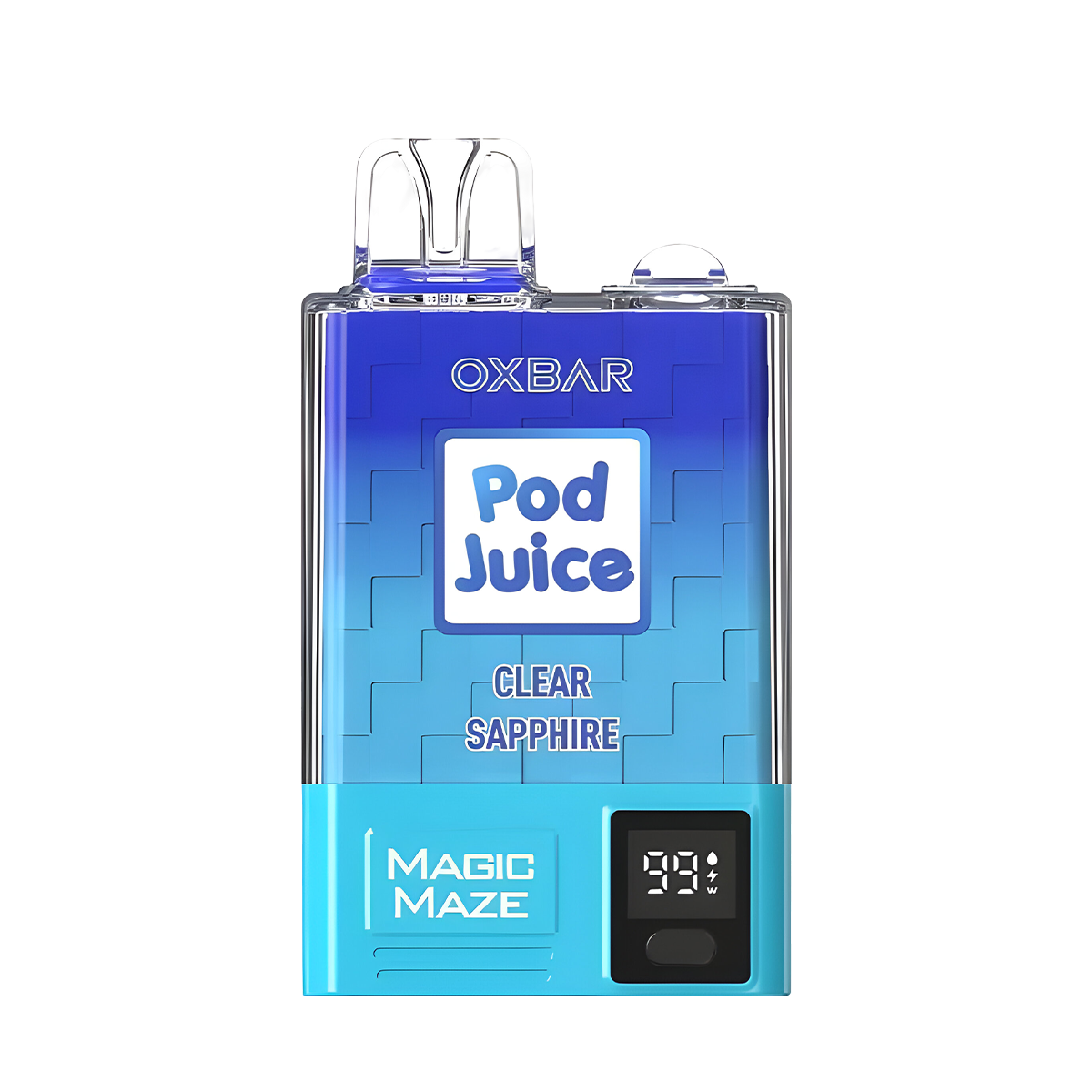 OXBAR x Pod Juice Magic Maze Pro Disposable Vape Clear Sapphire  