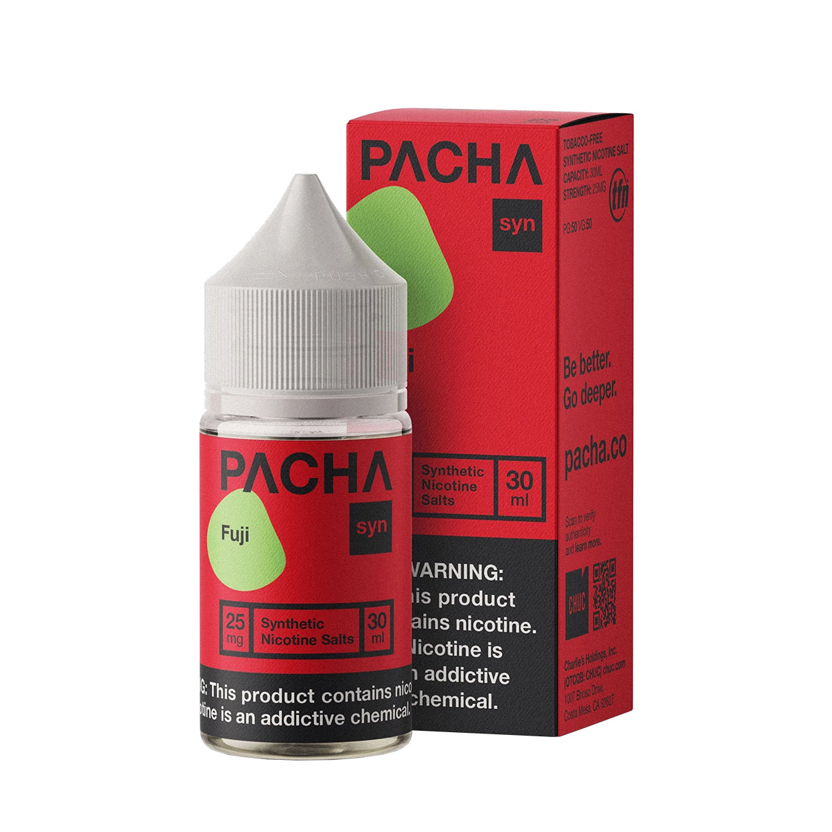 Pacha Syn Salt Nicotione Vape Juice 25 Mg 30 Ml Fuji