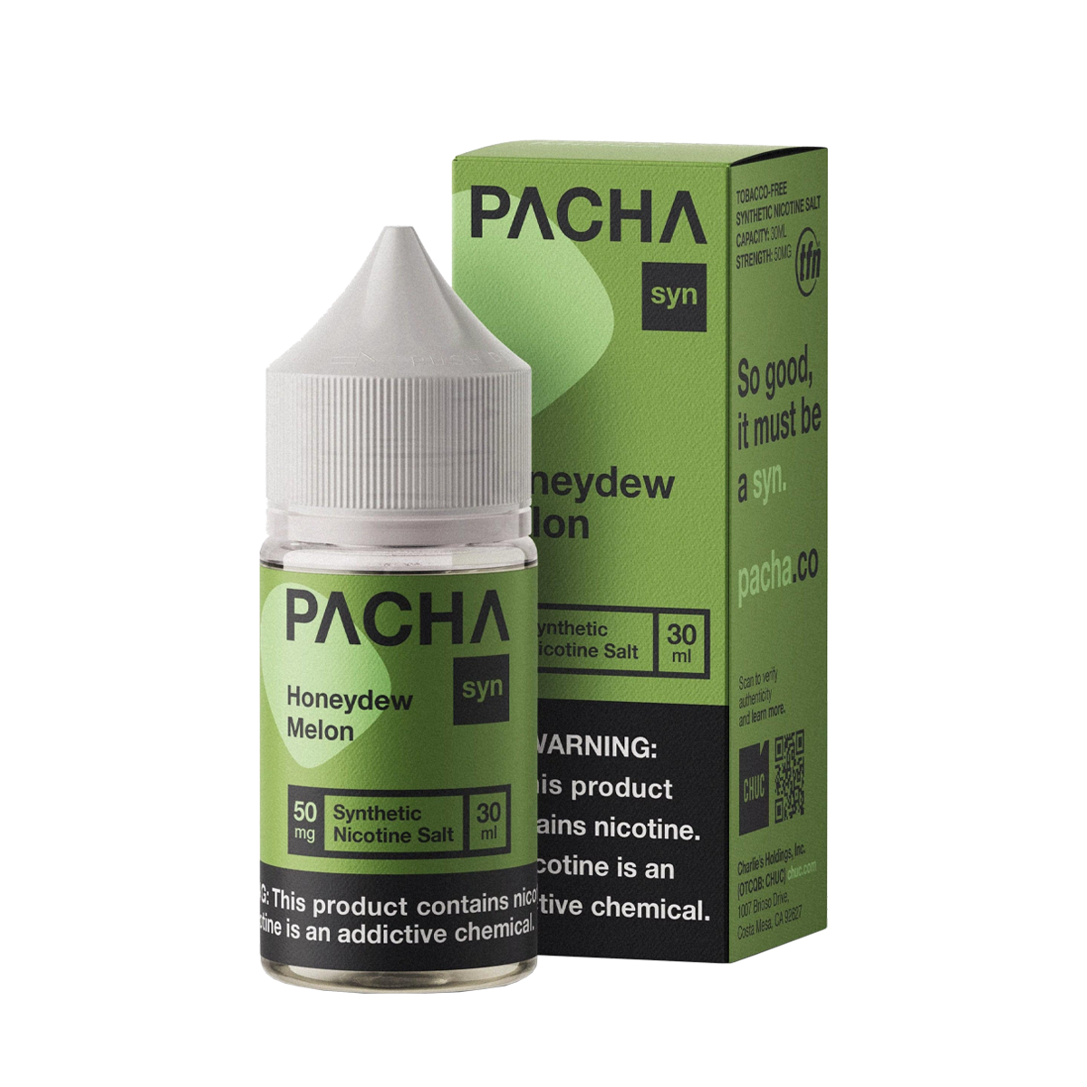 Pacha Syn Salt Nicotione Vape Juice 25 Mg 30 Ml Honeydew Melon
