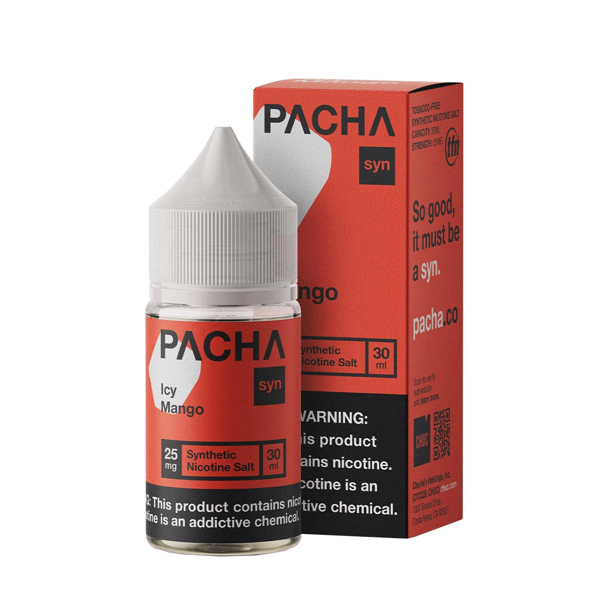 Pacha Syn Salt Nicotione Vape Juice 25 Mg 30 Ml Icy Mango Pachamama
