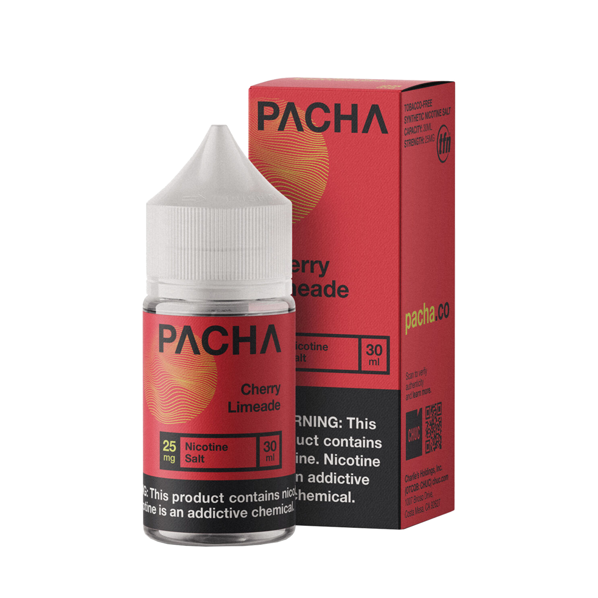 Pacha TFN Salt Nicotione Vape Juice 25 Mg 30 Ml Cherry Limeade