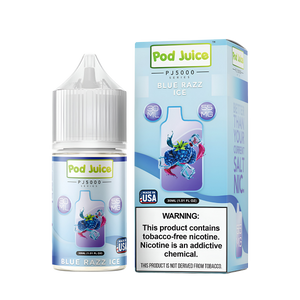 Pod Juice PJ 5000 Salt Nicotine Vape Juice 35 Mg 30 Ml Blue Razz Ice | Vapezilla