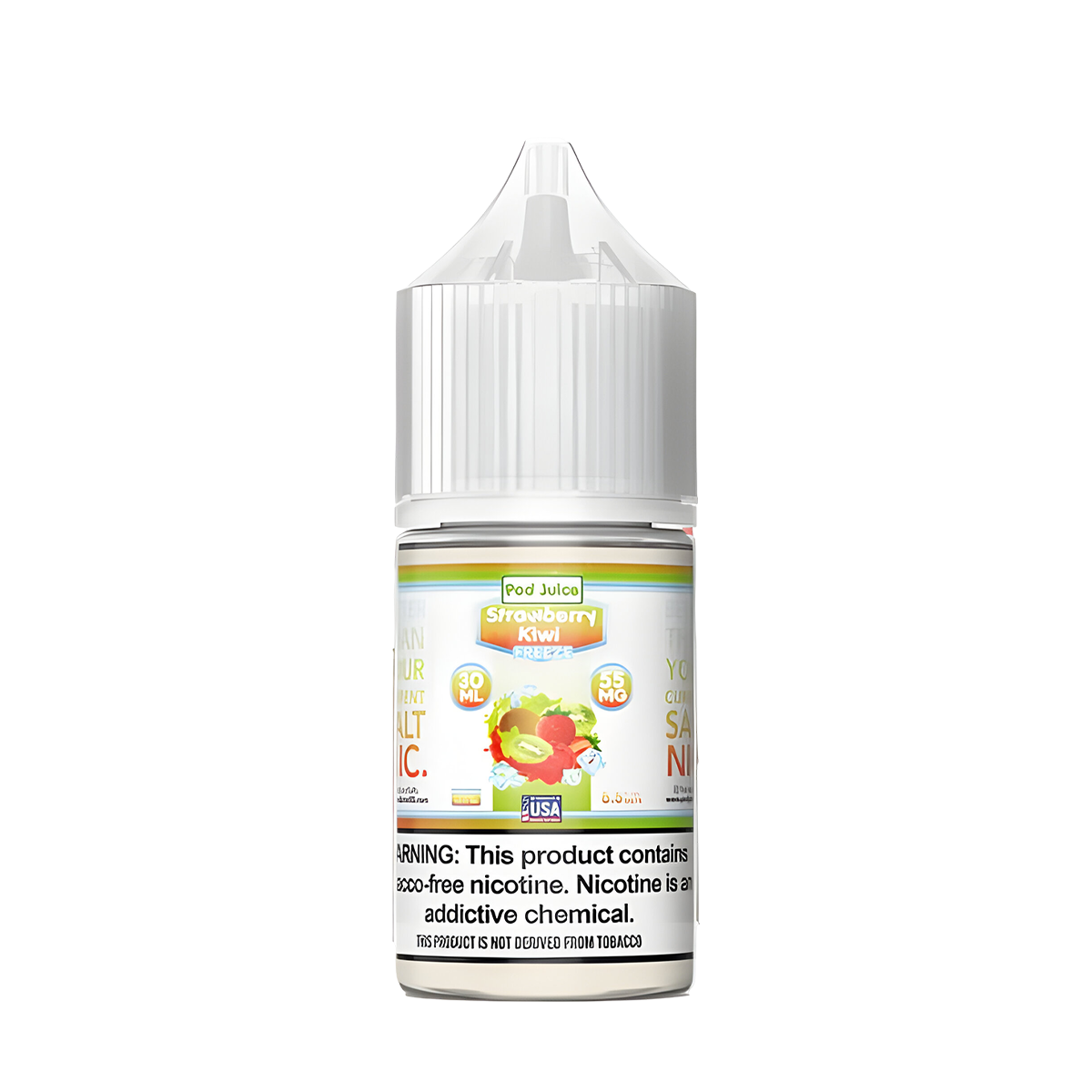 Pod Juice Salt Nicotine Vape Juice 35 Mg 30 Ml Strawberry Kiwi