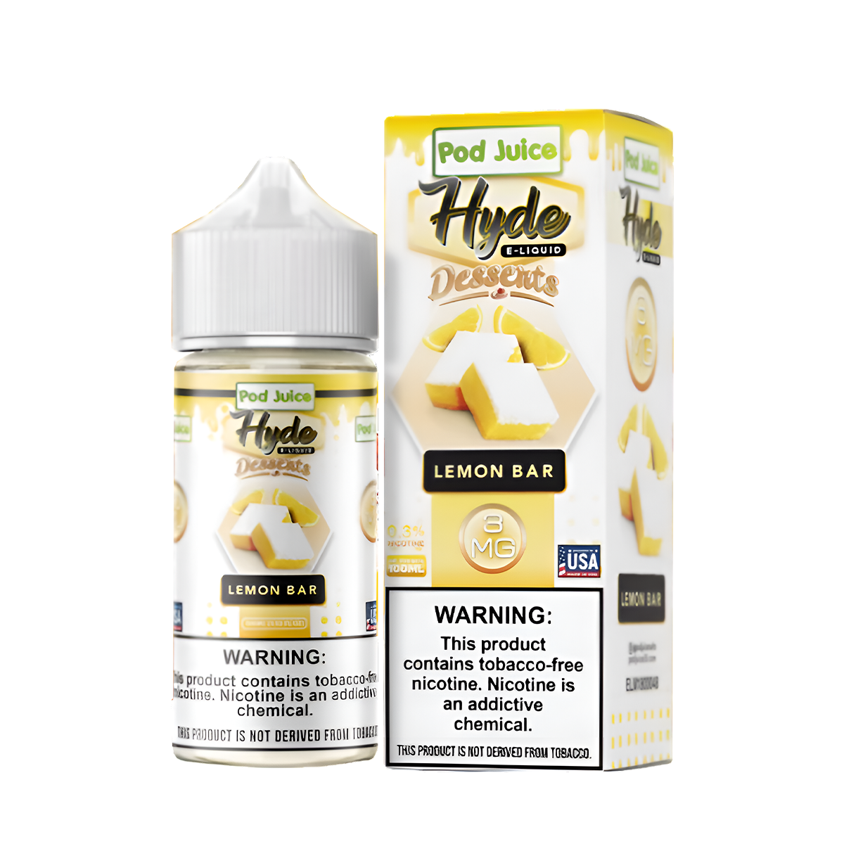 Pod Juice ☓ Hyde Freebase Vape Juice 0 Mg 100 Ml Lemon Bar